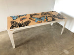#324 Hand painted 'Butterfly pop' medium dining table.