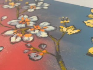 Blossom Hand Painted Tall Island/Bar Table.  #141