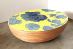 'Blue Flowers' Hand painted egg coffee table #321