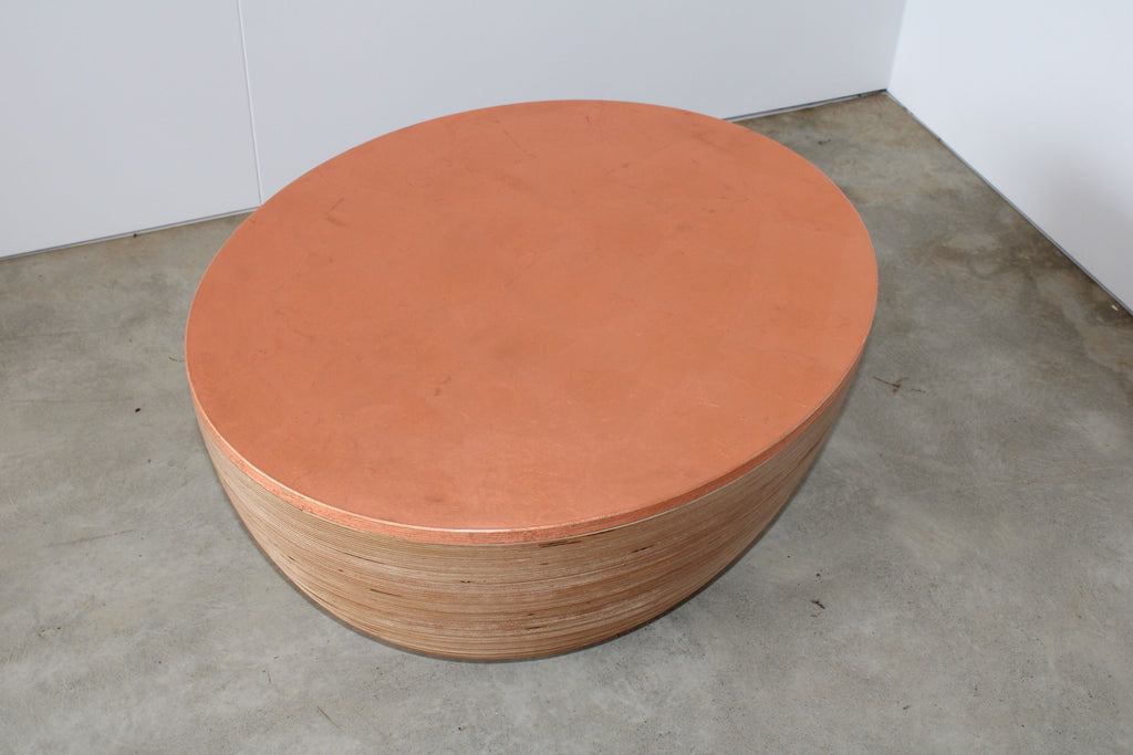 'Copper Top'  Mini egg coffee table. #323