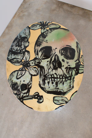 'Skull' Hand painted Mini egg coffee table. #306